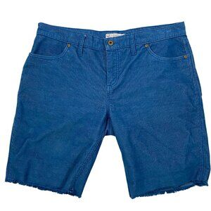 Carve Designs fringed Organic Cotton Blue corduroy Shorts Size 10